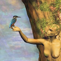 Tree And Bird Fine Art Print