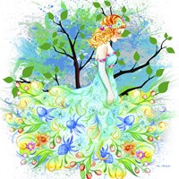 Lady Of Forest Fine Art Print