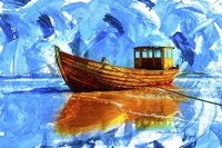 Yellow Boat A2 Fine Art Print