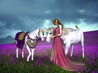 The Princess And Unicorns Fine Art Print
