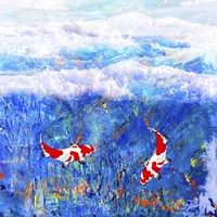 Red Twin Fish Fine Art Print