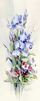Iris and Pansy Panel Fine Art Print