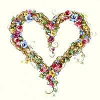 Floral Heart Wreath Fine Art Print