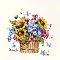 Sunflower Basket I Fine Art Print