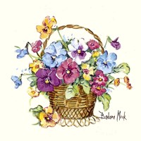 Pansy Basket Miniature Fine Art Print