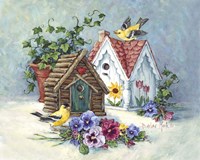 Goldfinch Birdhouses Fine Art Print