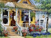 Blue Violet Bed and Breakfast Fine Art Print