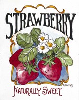 Naturally Sweet Strawberry-Seed Packet Fine Art Print
