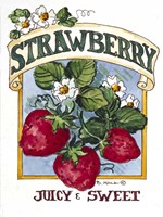 Juicy and Sweet Strawberry-Seed Packet Fine Art Print