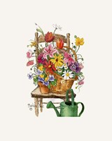 Country Garden Chair Fine Art Print