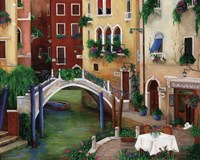 Trattoria by the Canal Fine Art Print