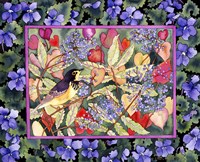 Bird with Elderberries Fine Art Print