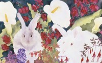 Bunnies with Callas Fine Art Print