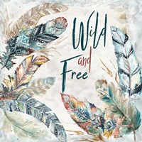 Tribal Feathers Square II Framed Print