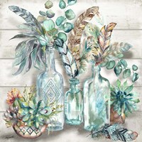 Tribal Feathers Still Life Fine Art Print