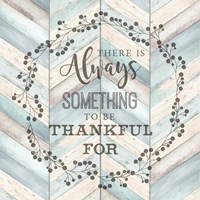 Always Thankful Chevron Fine Art Print