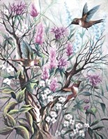 Hummingbird Tapestry Fine Art Print