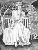 Waiting In The Garden Fine Art Print