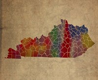 KY Colorful Counties Fine Art Print