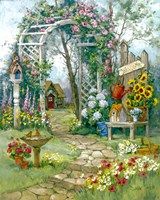 Country Garden Arbor Fine Art Print