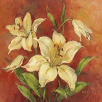 Crimson Lilies I Fine Art Print