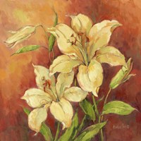 Crimson Lilies II Fine Art Print