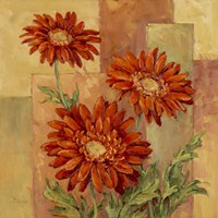 Terracotta Daisies Fine Art Print