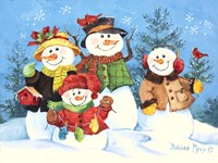 Snowman Family Fine Art Print