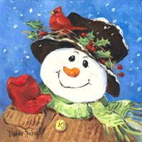 Holly Snowman Fine Art Print