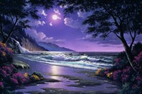 Beach at Night Fine Art Print
