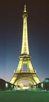 Eiffel Tower illuminated at Night, Paris Fine Art Print