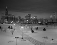 Snowy Chicago Skyline Fine Art Print