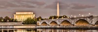 Arlington Memorial Bridge with Lincoln Memorial and Washington Monument, Washington DC Fine Art Print