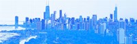 Skyline of Chicago in Blue Fine Art Print