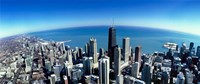 Aerial view of Chicago, Cook County, Illinois Fine Art Print