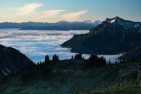 Scenic View of Mountains, Mount Rainier National Park, Washington State Fine Art Print