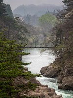 Fog over Geibikei Gorge, Hiraizumi, Japan Fine Art Print