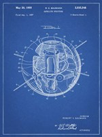Blueprint Earth Satellite Patent Fine Art Print