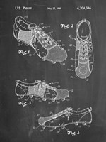 Chalkboard Soccer Cleats Patent Fine Art Print