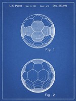 Blueprint Leather Soccer Ball Patent Fine Art Print