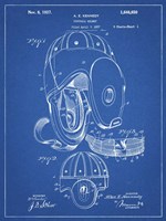 Blueprint Football Leather Helmet 1927 Patent Fine Art Print