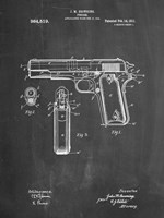 Chalkboard Colt 1911 Semi-Automatic Pistol Patent Fine Art Print