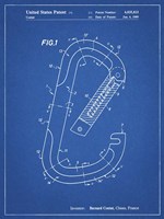 Blueprint Oval Carabiner Patent Fine Art Print