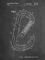 Chalkboard Oval Carabiner Patent Fine Art Print