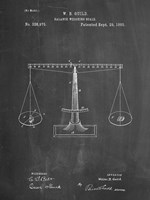 Chalkboard Scales of Justice Patent Fine Art Print
