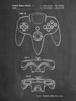 Chalkboard Nintendo 64 Controller Patent Fine Art Print