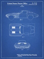 Blueprint 1962 Corvette Stingray Patent Fine Art Print
