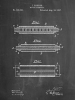 Chalkboard Hohner Harmonica Patent Fine Art Print