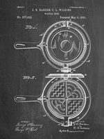 Chalkboard Waffle Iron Patent Fine Art Print