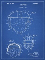Blueprint Football Helmet 1925 Patent Fine Art Print